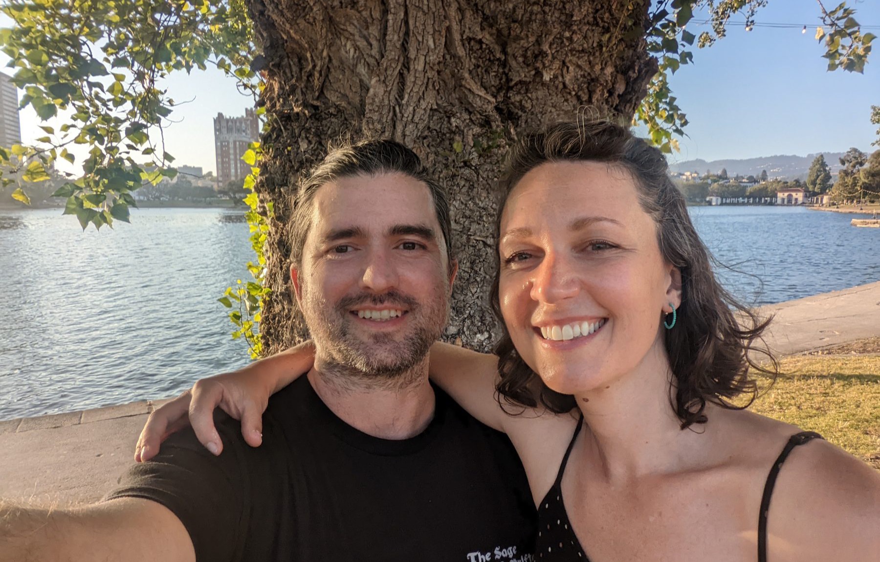 Casey and Eric at Lake Merritt